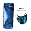 conjunto de barbijo y cuello multiuso modelo oceano